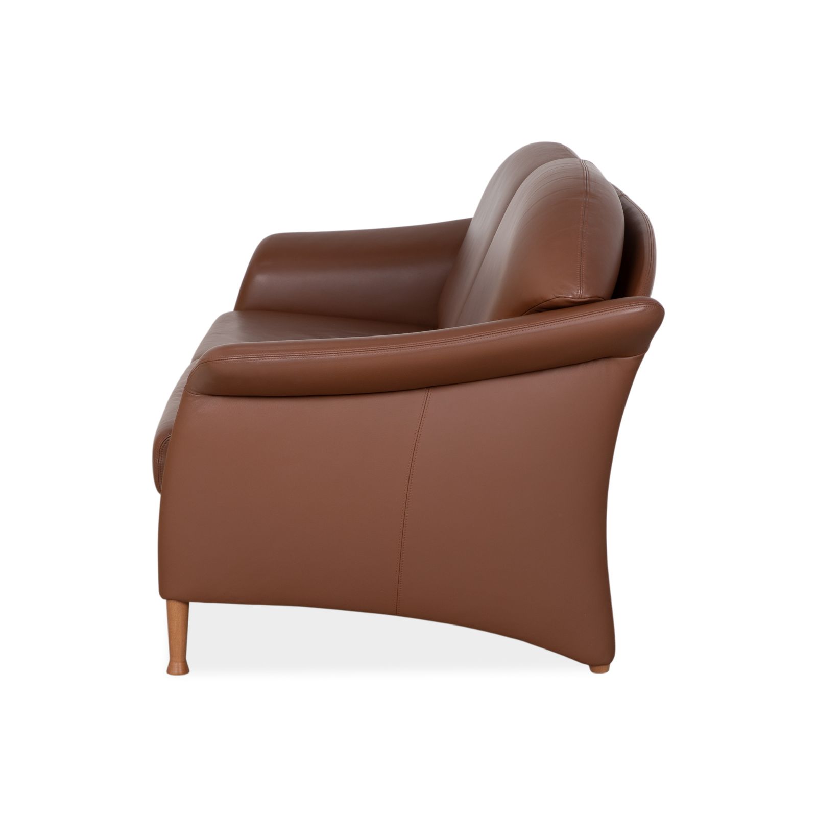 Mobilier Canapé 2 places Walter Knoll en cuir marron photo