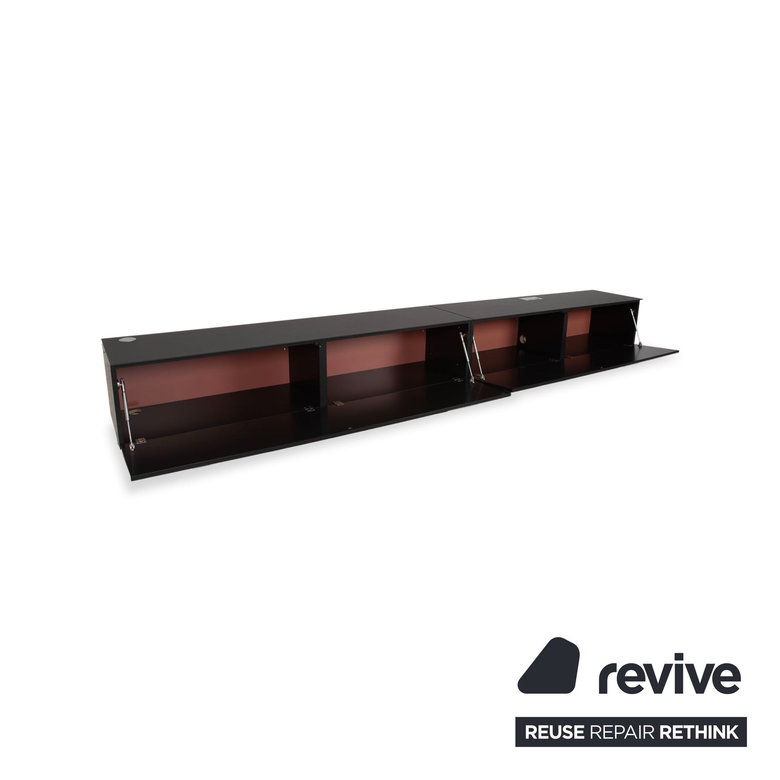 Contur 3900 Wooden Sideboard Black Anthracite Glass photo Furniture