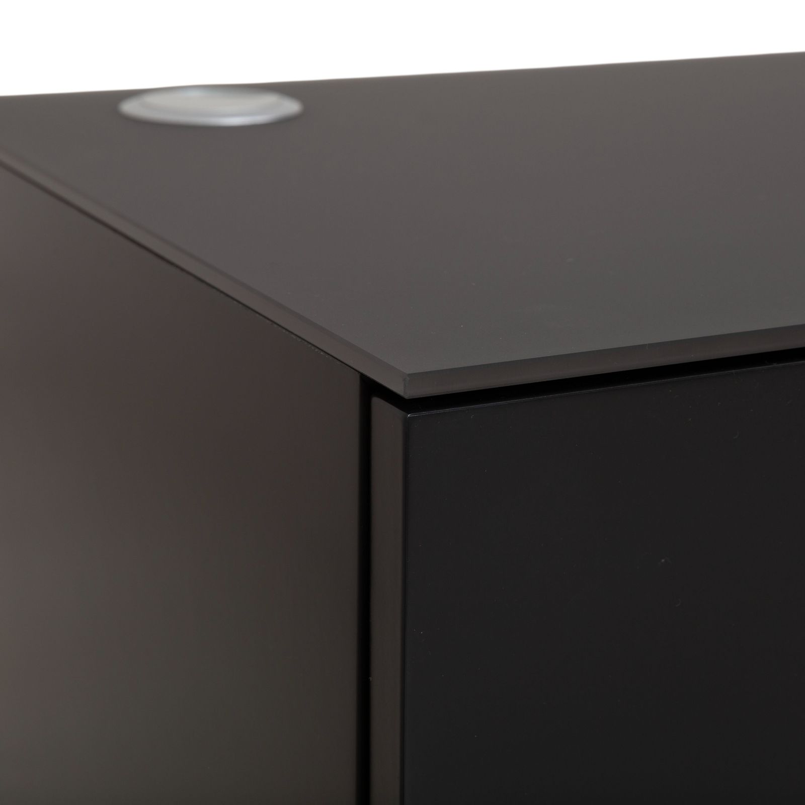 photo furniture Contur 3900 Wooden Sideboard Black Anthracite Glass