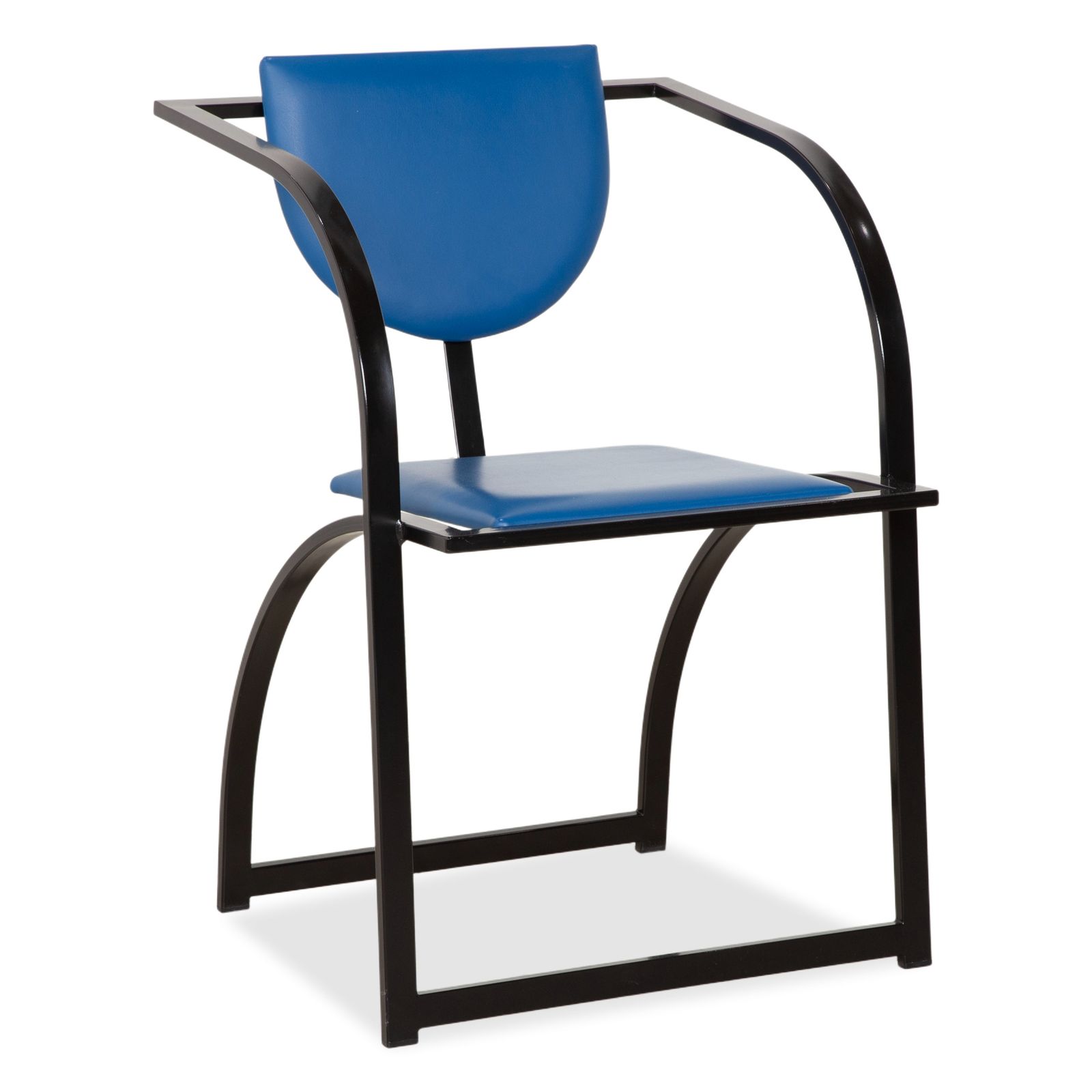Set Of 6 Kff Sinus Cosinus Leather Chairs, Blue And Red photo buy