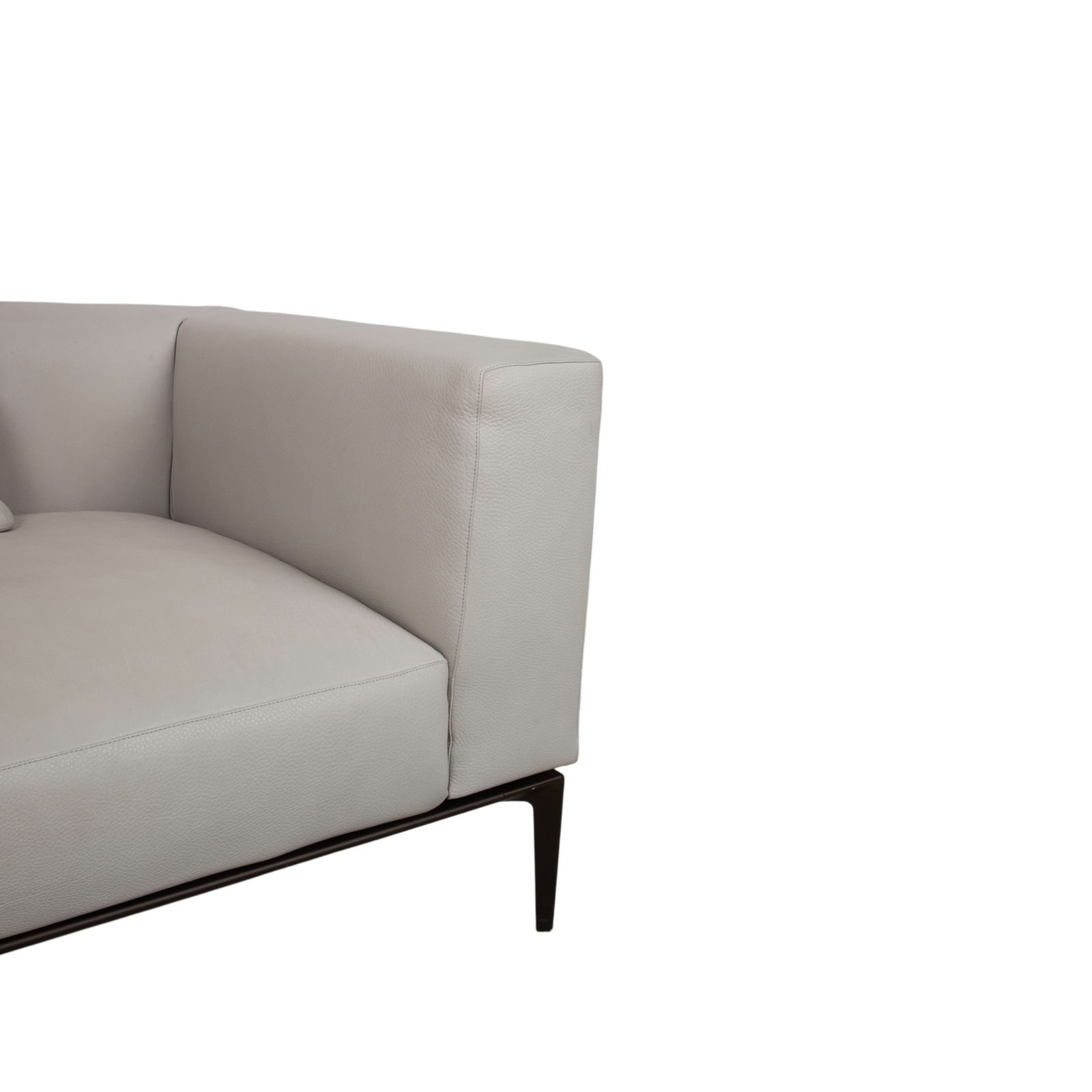 Walter Knoll Jaan Living Set Leather Three Seater Two Seater Grey Cream Sofa photo vintage