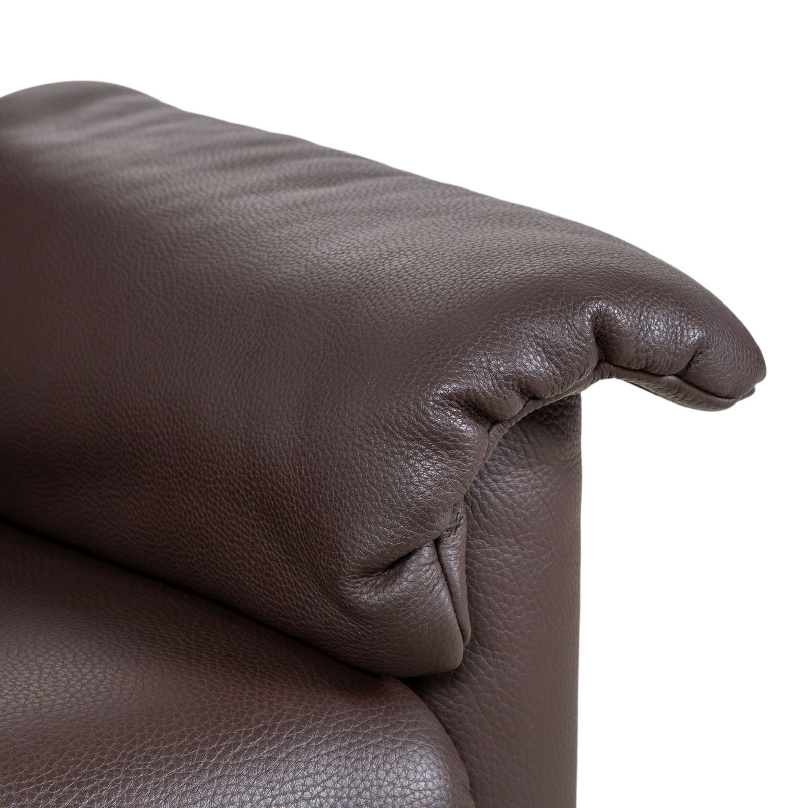 Erpo Milano 2x Leather Two Seater, Armchair &Footstool Brown Coffee Manual Reclining Function photo vintage