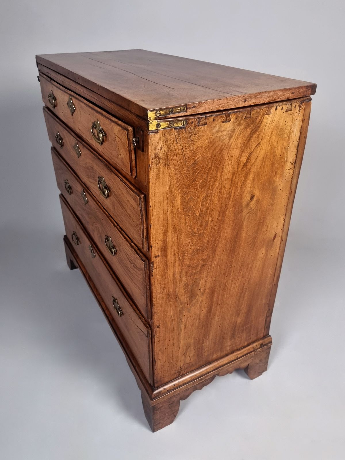 photo furniture Small And Beautiful George II Elm Bachelors Chest C. 1740