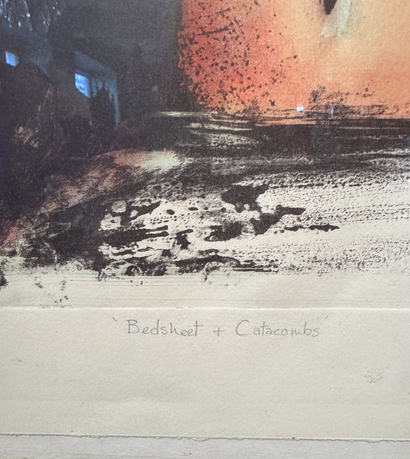 Limited Edition Lithograph 'Bedsheet & Catacombs' By Janie George 3/5 photo Art