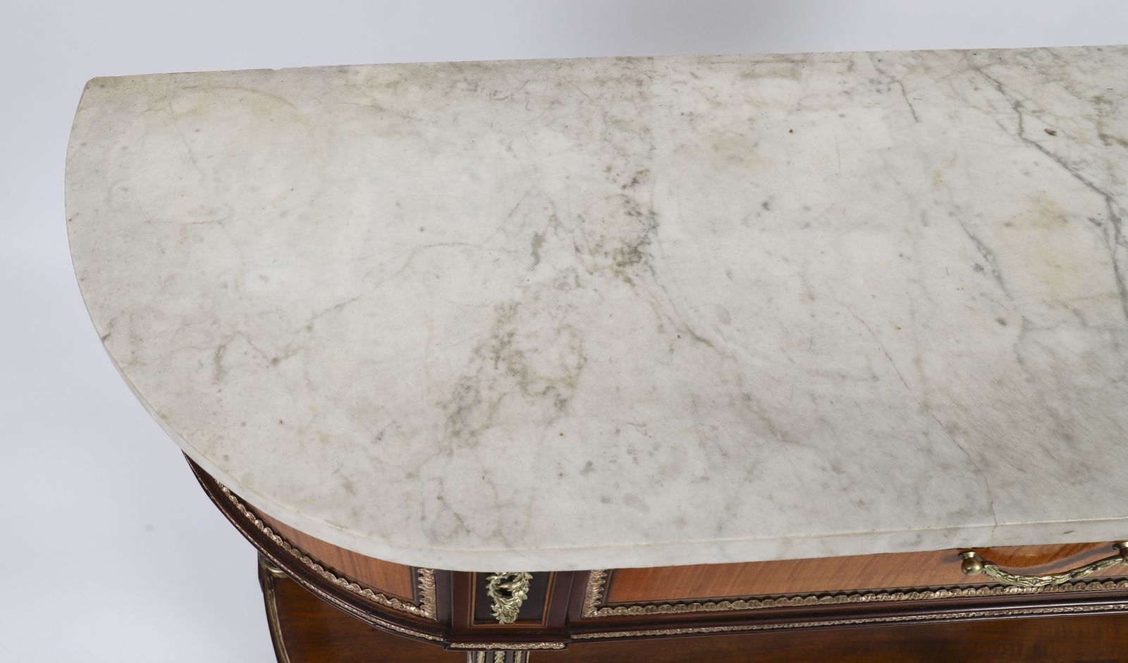 Antique Pair French Ormolu Mounted Carrara Marble Topped Consoles 19th C photo Furniture