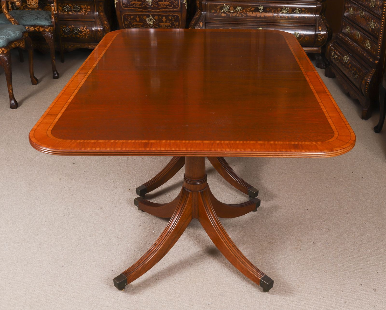 Regency Revival Dining Table & 8 Chairs By William Tillman 20th C photo buy
