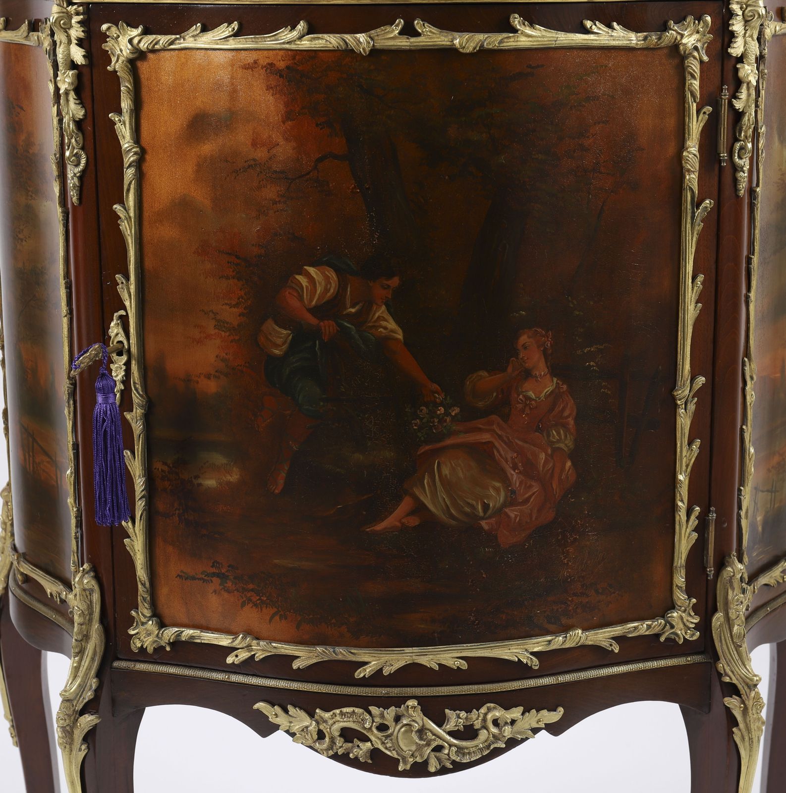 photo furniture Antique French Vernis Martin Vitrine Display Cabinet C1880 19th C