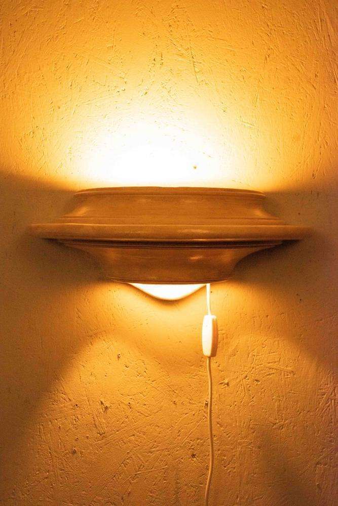 photo for sale Boheemse Wandlamp Jaren 1970, Japandi Wandlamp Op/Neer Licht