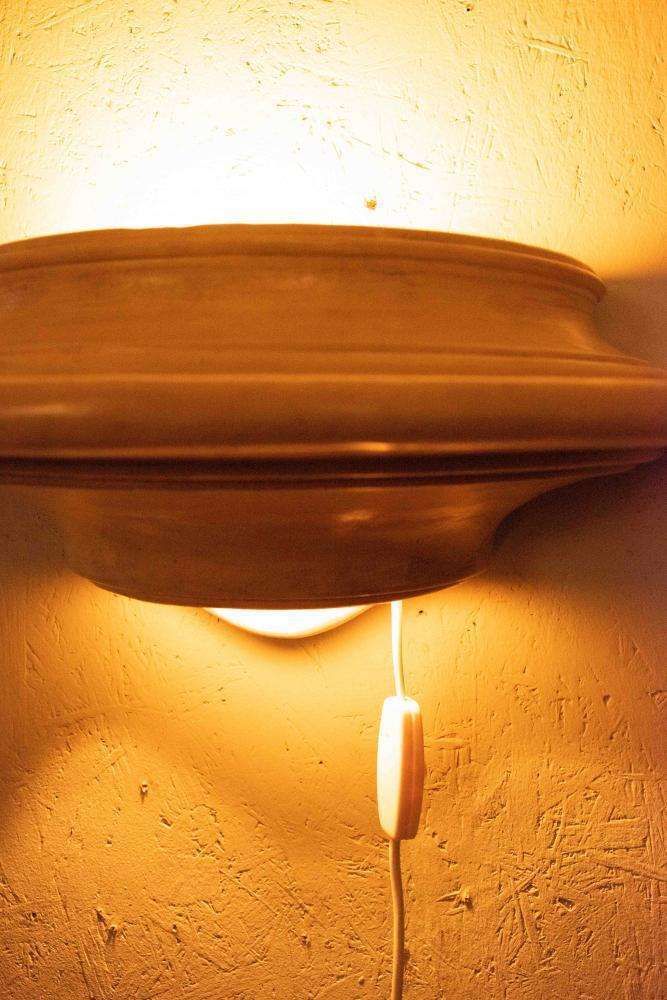 147.0 Boheemse Wandlamp Jaren 1970, Japandi Wandlamp Op/Neer Licht photo