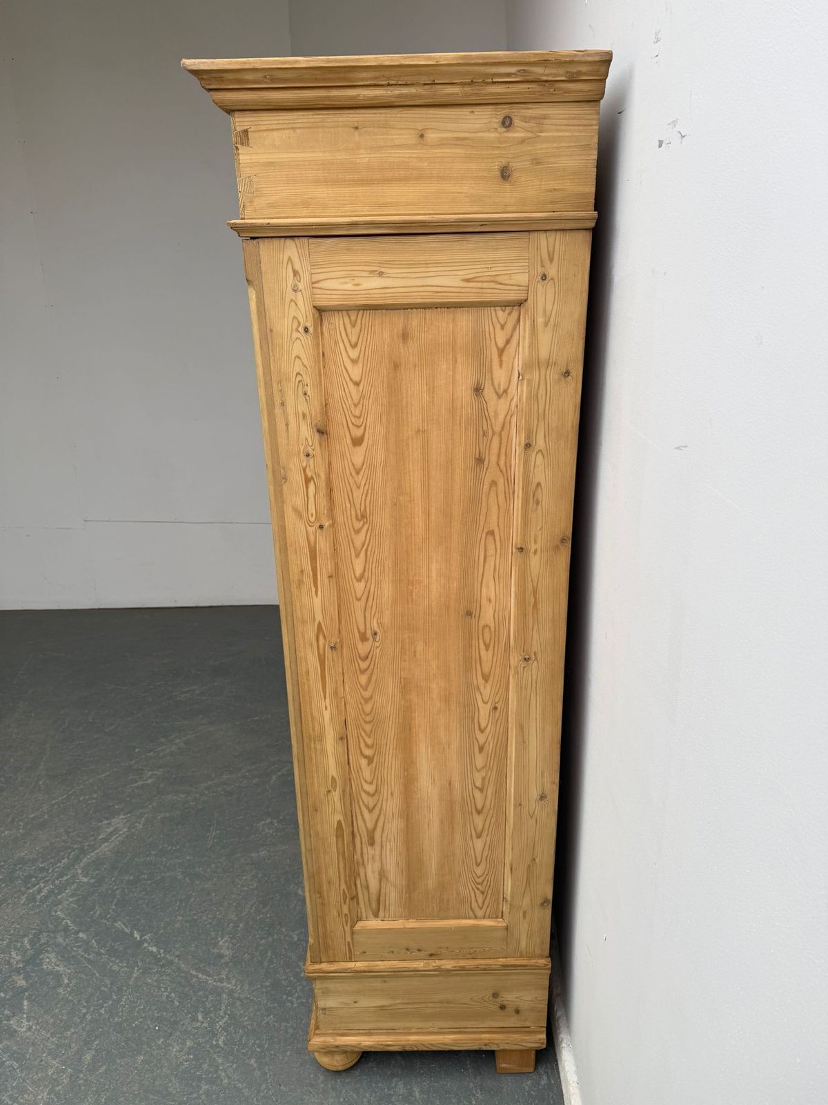 An Original Georgian Pine Shelved Knockdown Wardrobe To Paint/Wax photo for sale