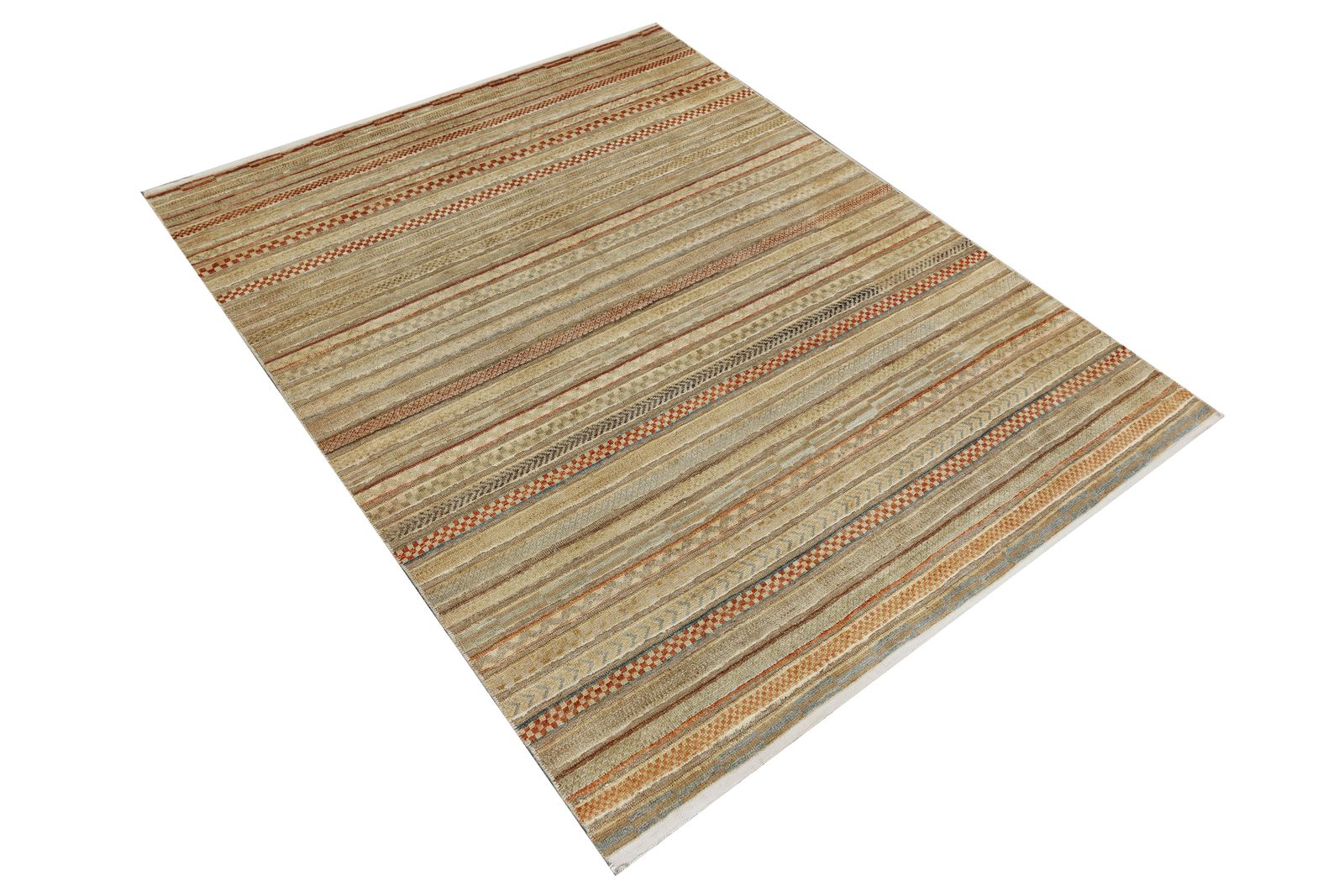 Hand Knotted Afghan Khorjin 150x190 Cm | Vintage Tribal Multicolour Wool Carpet photo furniture