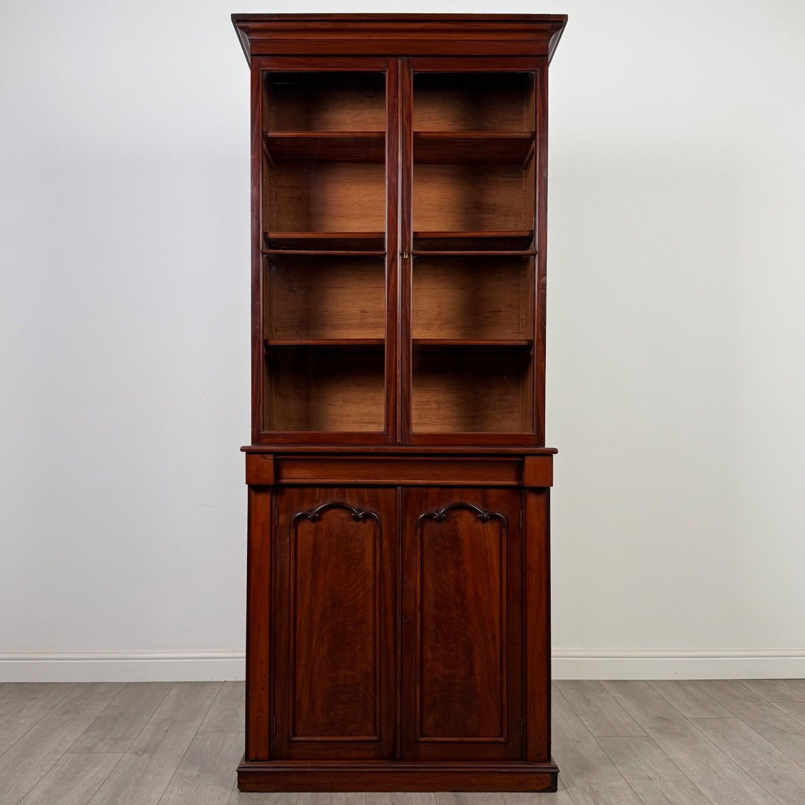 Antique 19th Century Victorian Bookcase In Mahogany ( Af 5599 ) photo furniture
