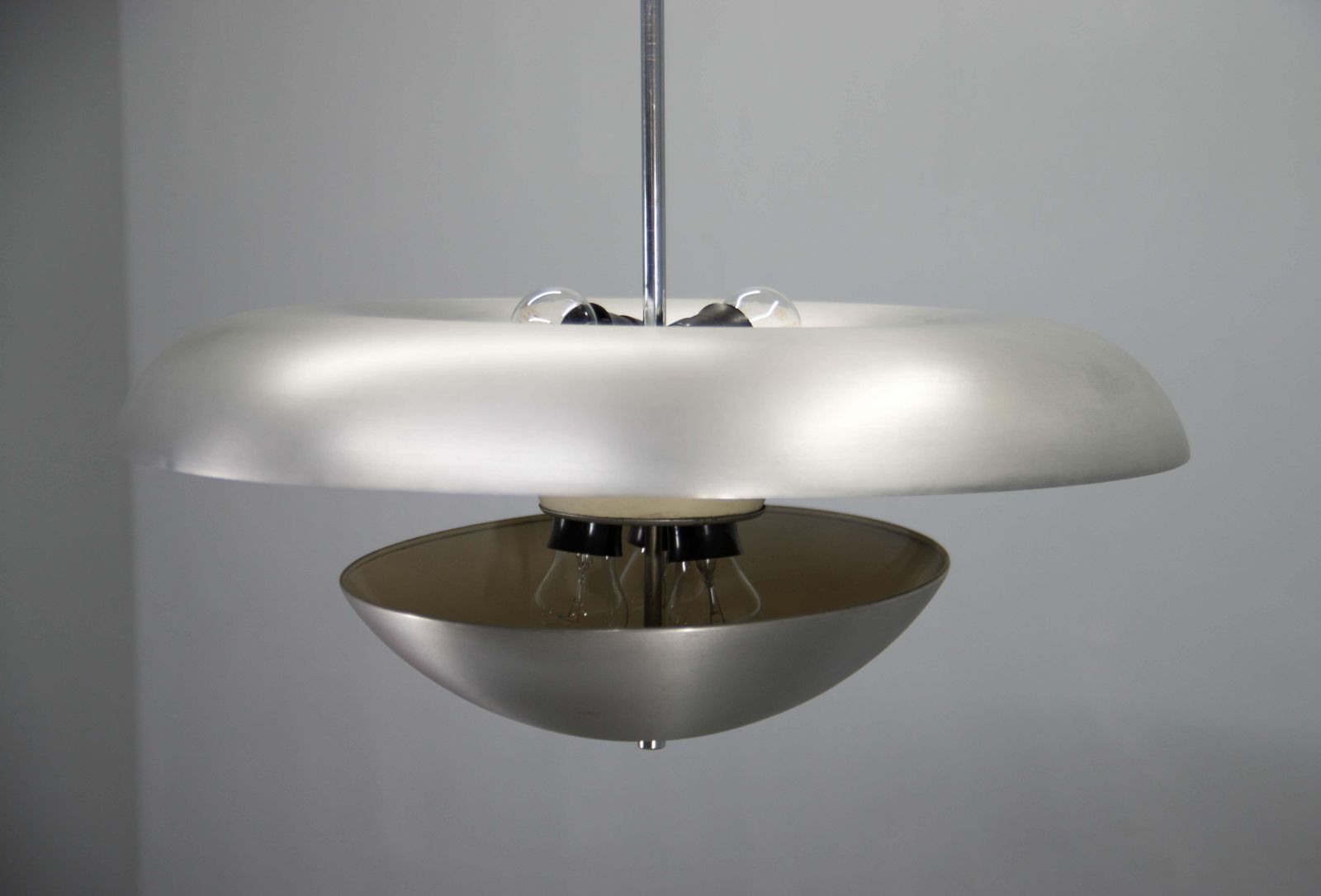 Bauhaus Chandelier By Franta Anyz For Napako, Labeled, 1940s photo Lighting