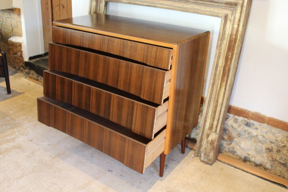 Chest Of Drawers Mid Century Black Walnut C1970 photo for sale