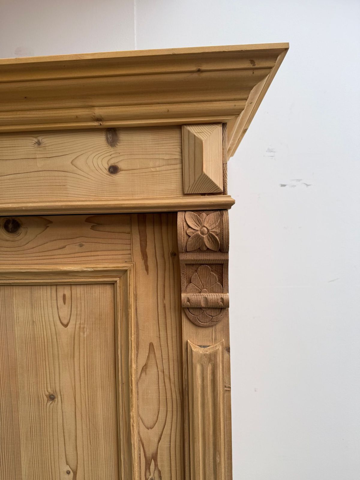 A Stunning Large Victorian Pine Knockdown Wardrobe To Paint/Wax photo vintage