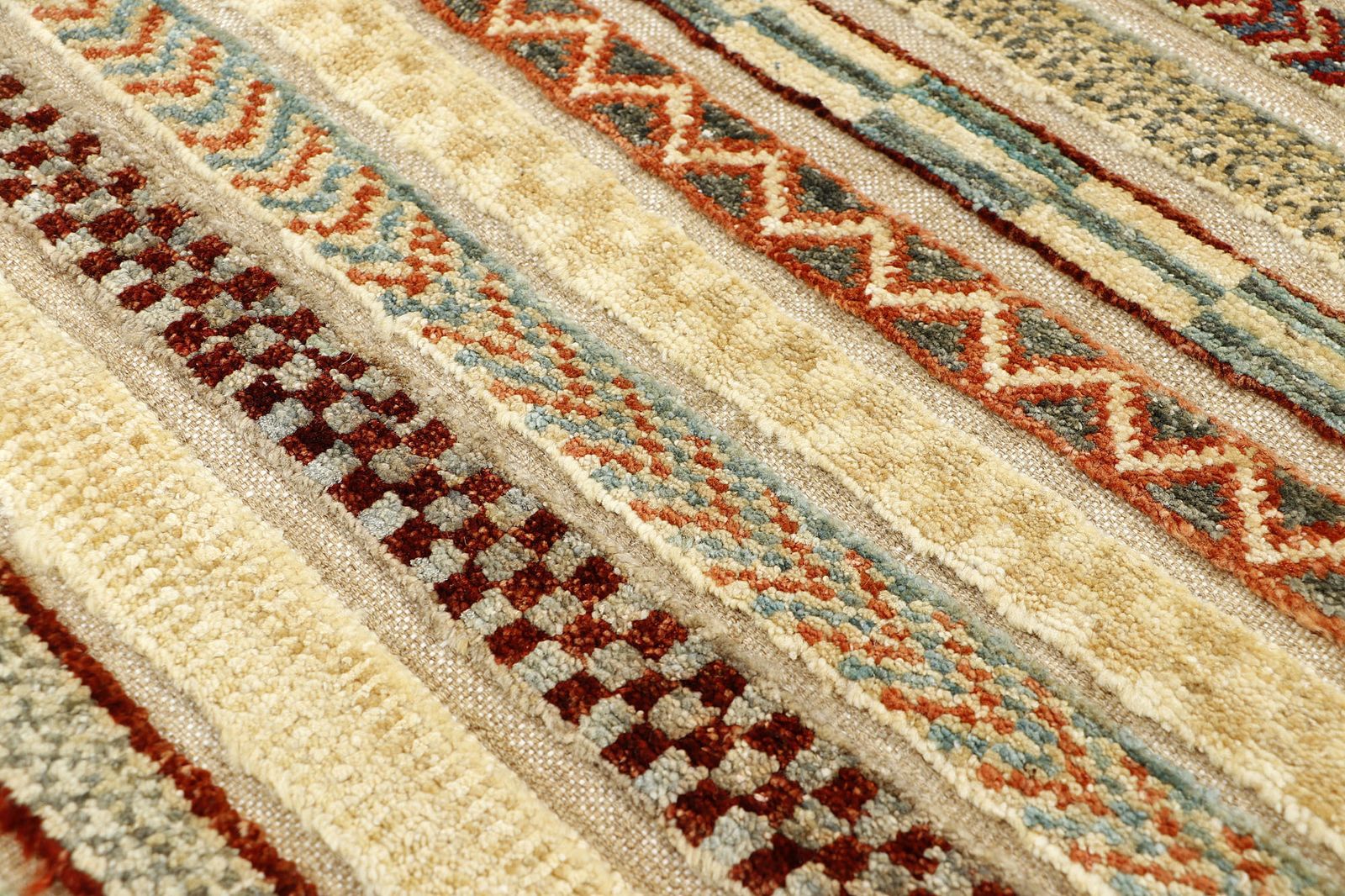 Fine Khorjin Hand Knotted Wool Tribal Geometric Area Rug photo Textiles