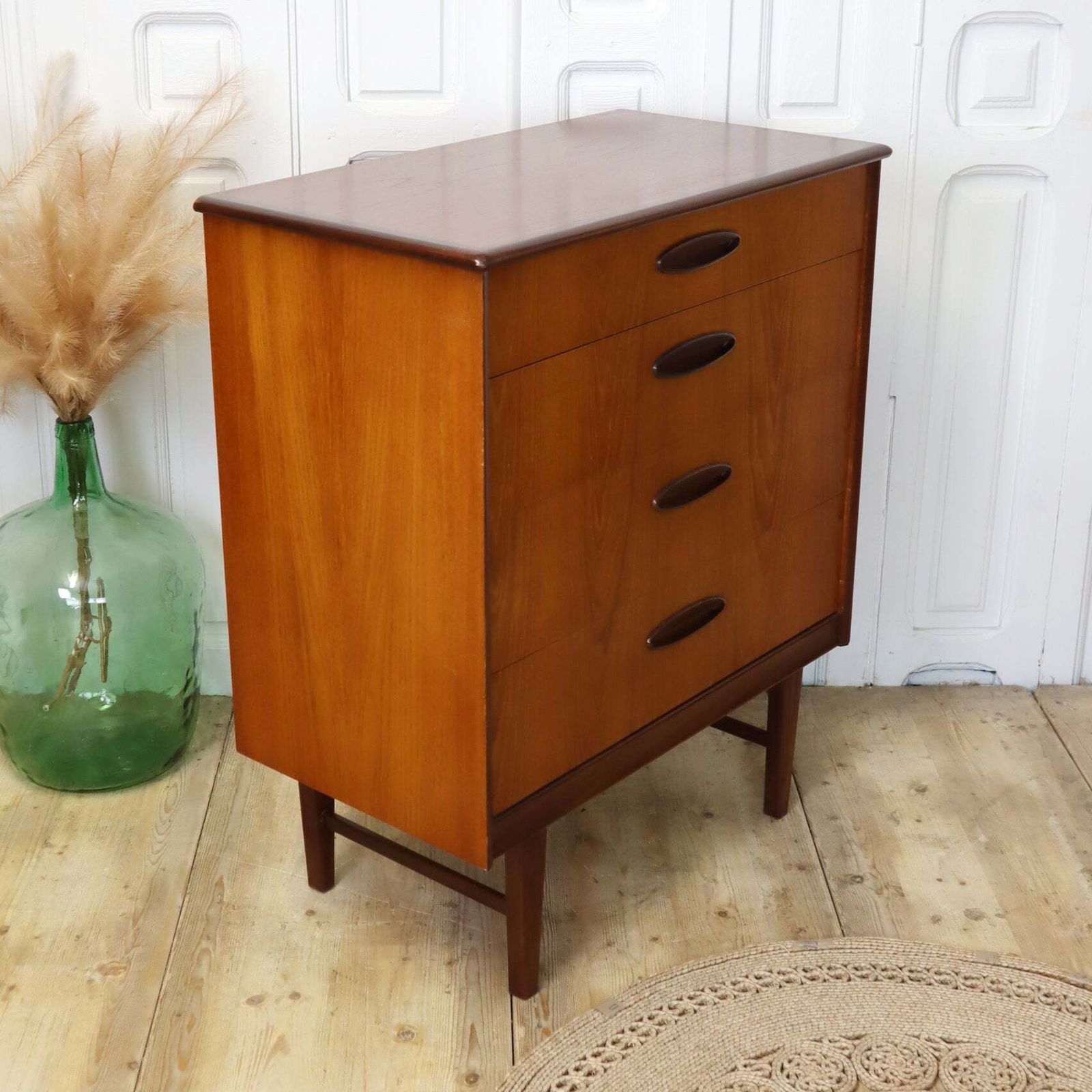 Mid Century Teak Chest Of Drawers photo vintage