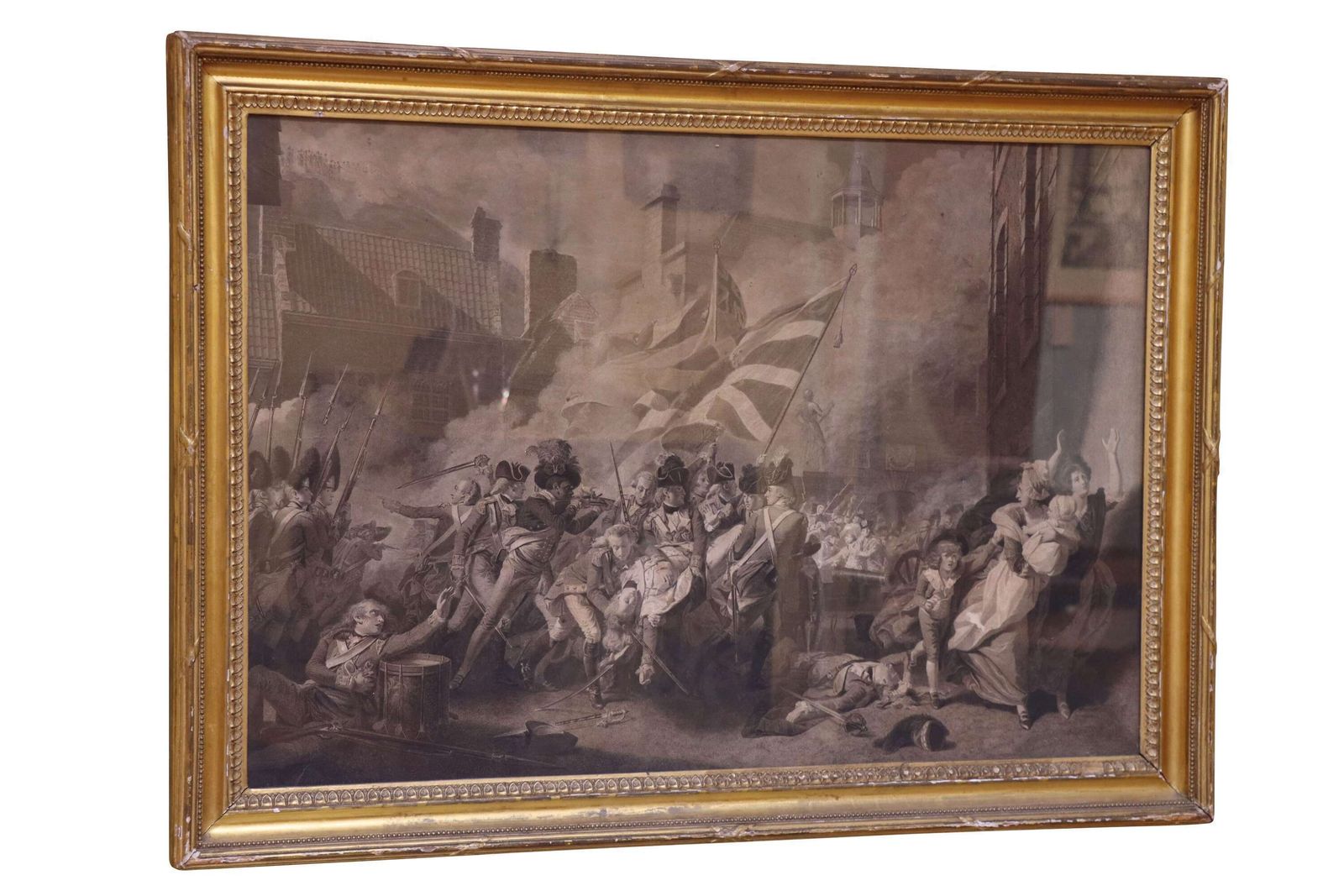 Fine Engraving After Copley – The Death Of Major Pierson, Jersey 1781 photo furniture
