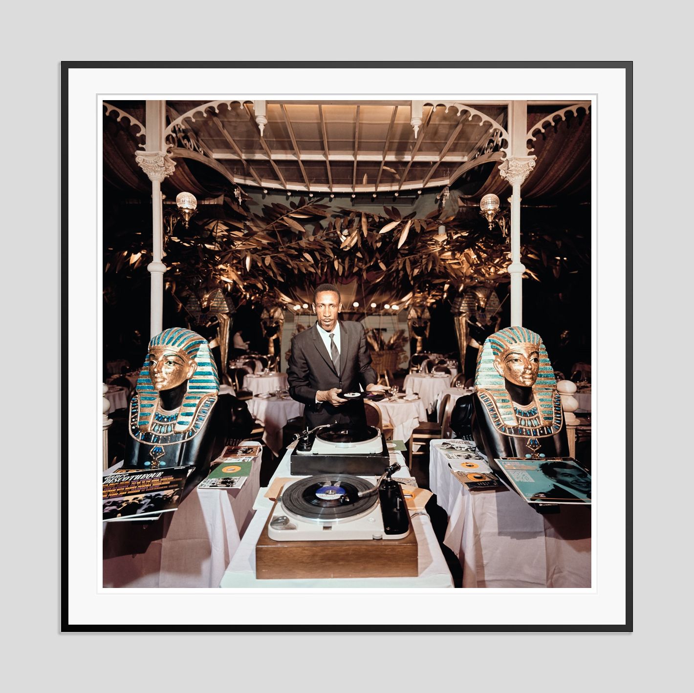 Slim Aarons 'Slim And Sphinx' Archival Pigment Print Framed In Black photo furniture