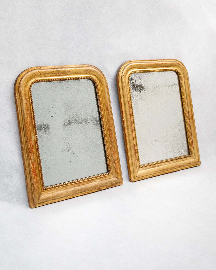 photo for sale Set Van Twee 19e Eeuwse Kleine Franse Vergulde Rouge Louis Philippe Spiegels