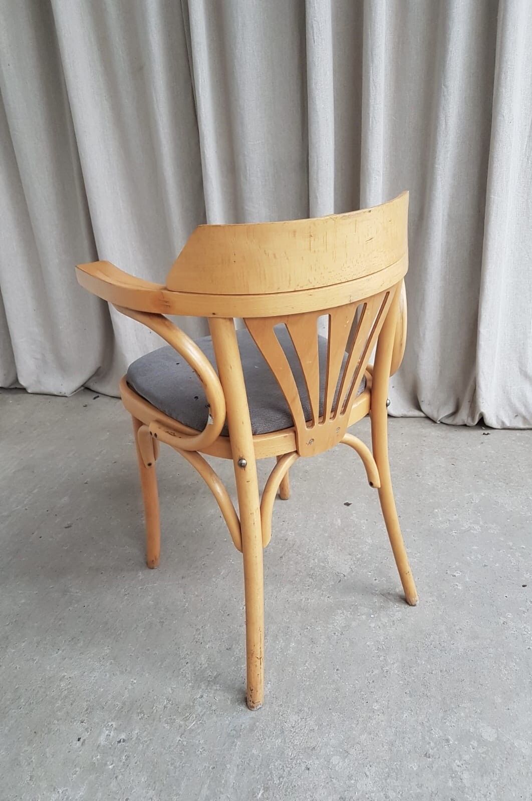 Vtg Late Mid Century Bistro Armchair Side Chair Dining Danish Scandi Retro R379 photo Furniture