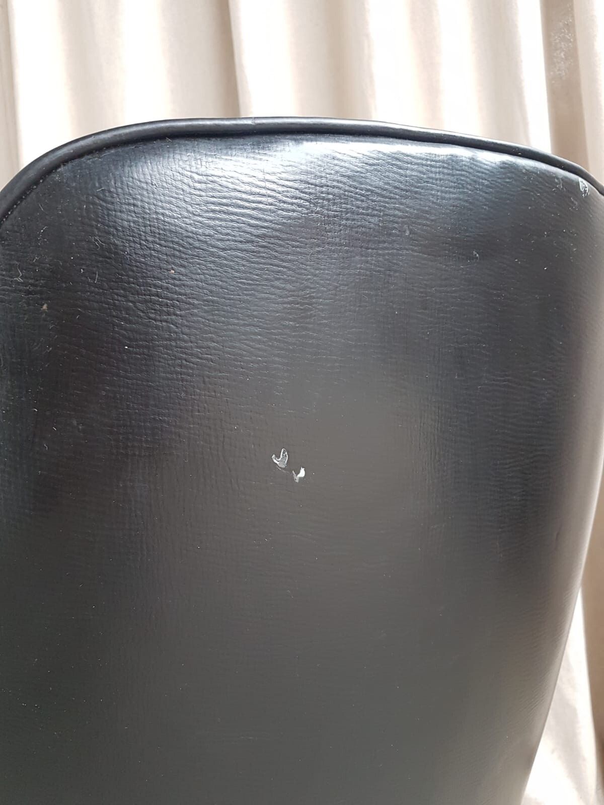 145.0 Vtg Mid Century Vinyl Leather Cocktail Chair Retro Danish Italian Design R536 photo