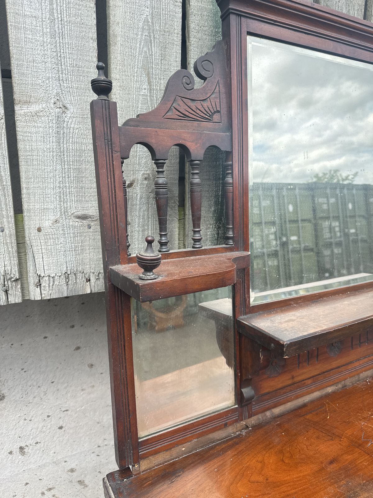 Furniture Beautiful Edwardian Carved Mahogany Mirrorback Chiffionier Sideboard photo