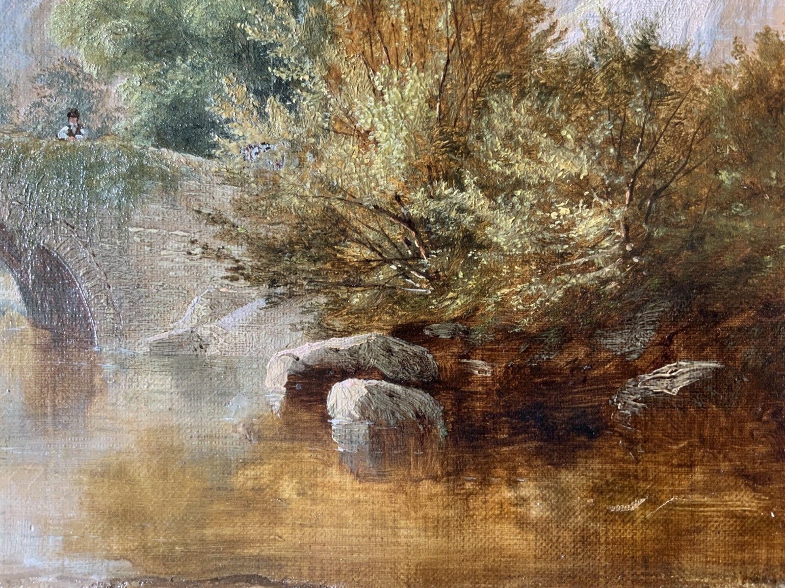 Near Bethesda, North Wales Original Signed 19th Century Landscape Oil Painting photo vinterior