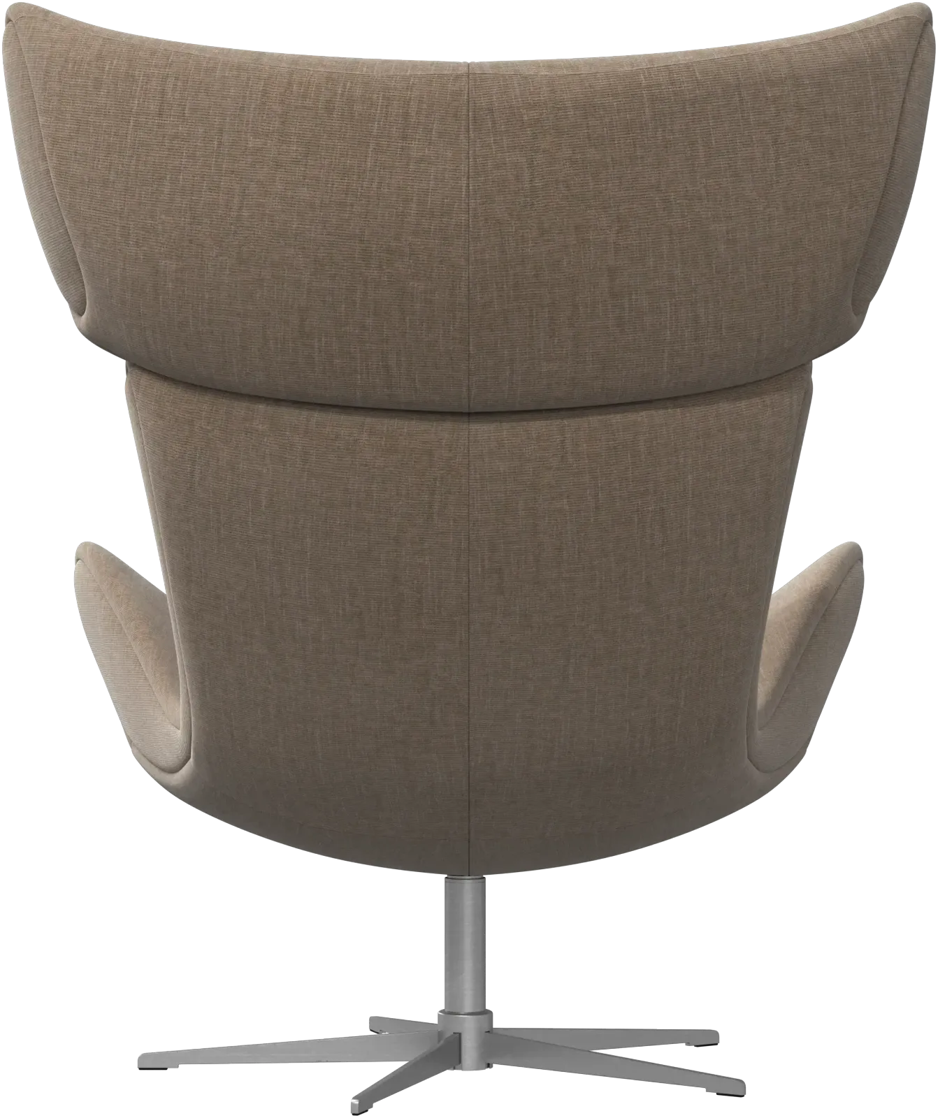 Brand New Designer Imola Swivel Lounge Chair & Footstool Matching Pair (Sand Napoli Fabric) photo vinterior