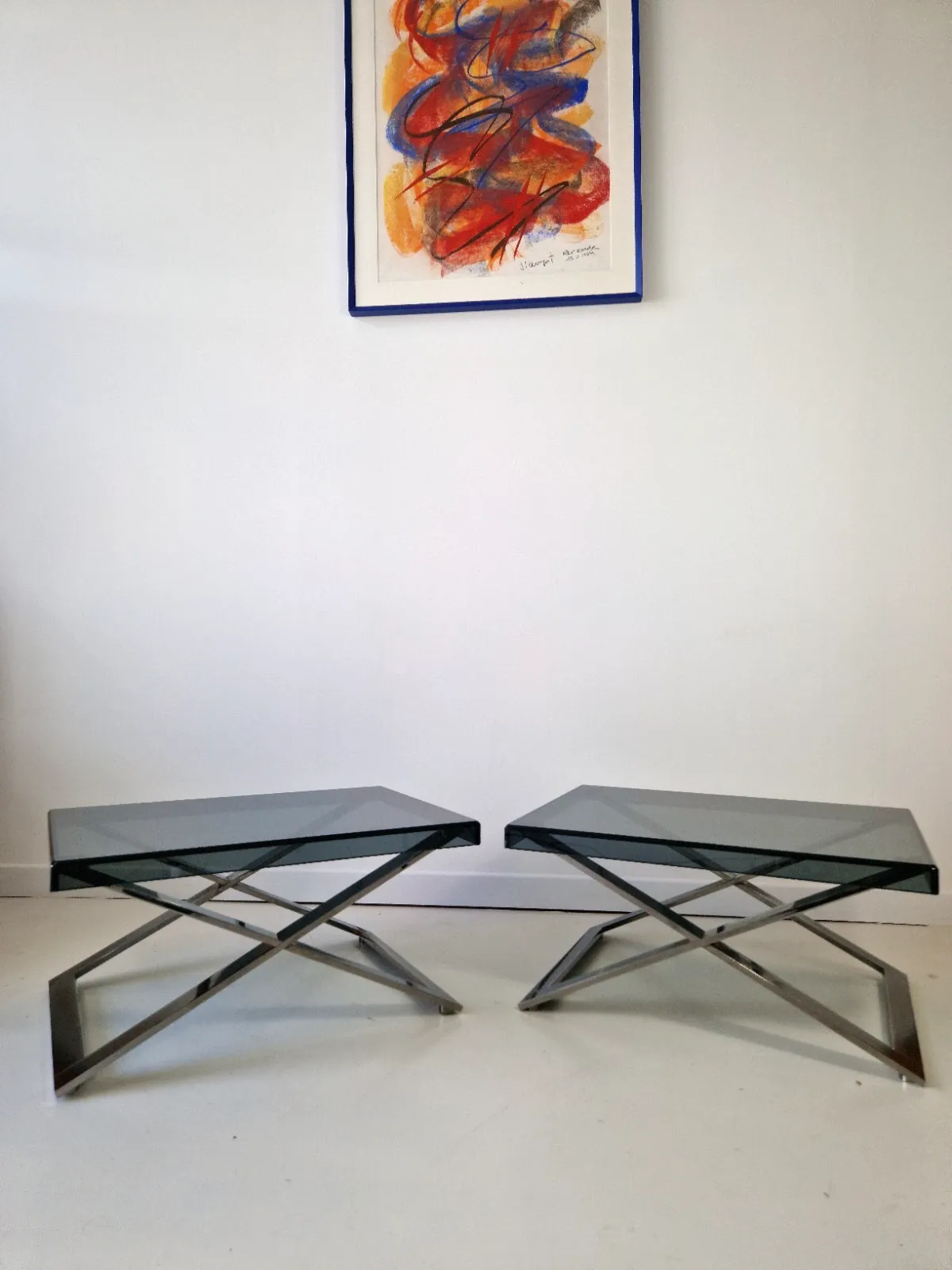 1970s Pair Of Poltrona Frau Aster X Side Tables – Jean Marie Massaud