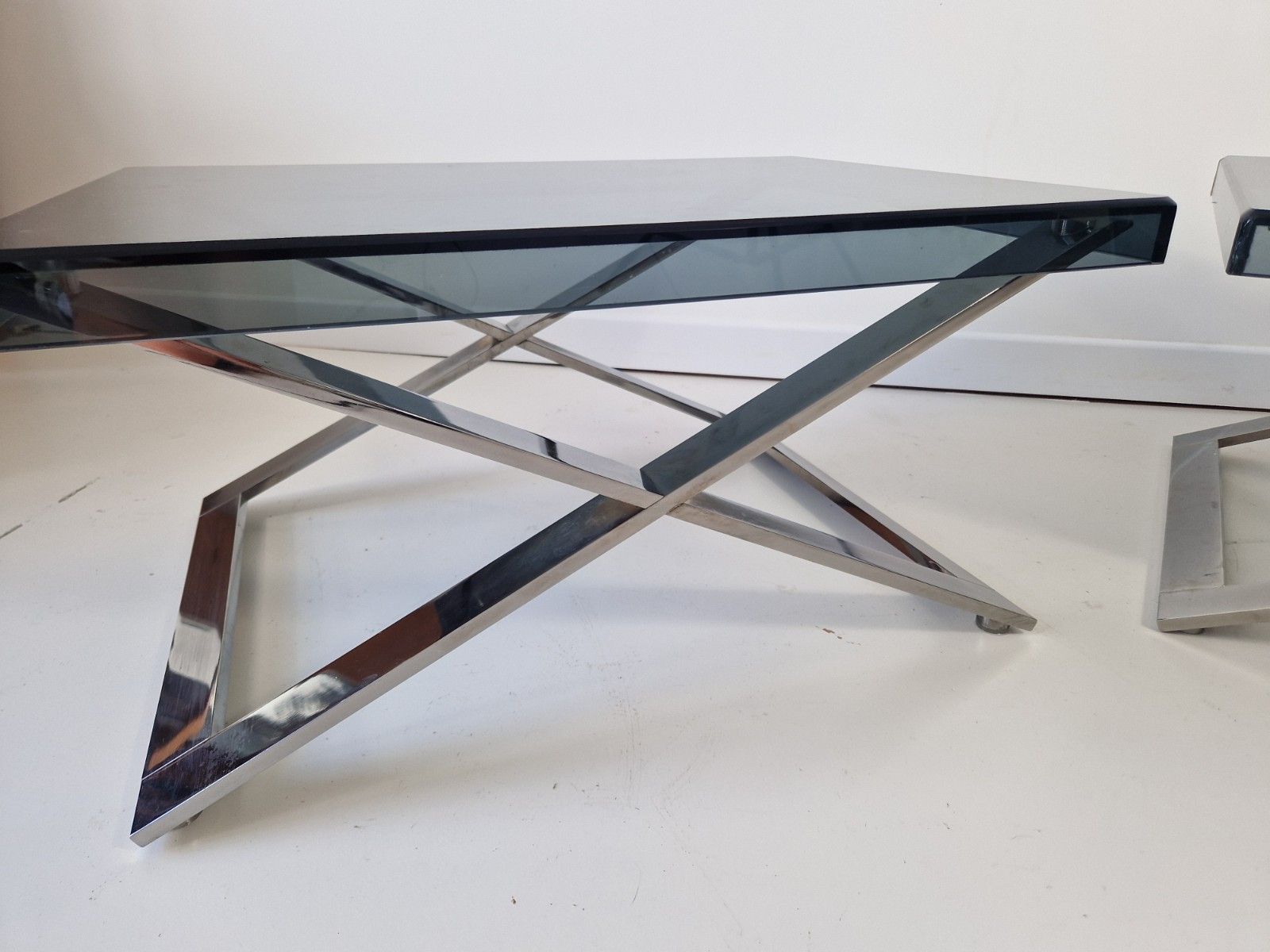 1970s Pair Of Poltrona Frau Aster X Side Tables – Jean Marie Massaud photo 1950.0