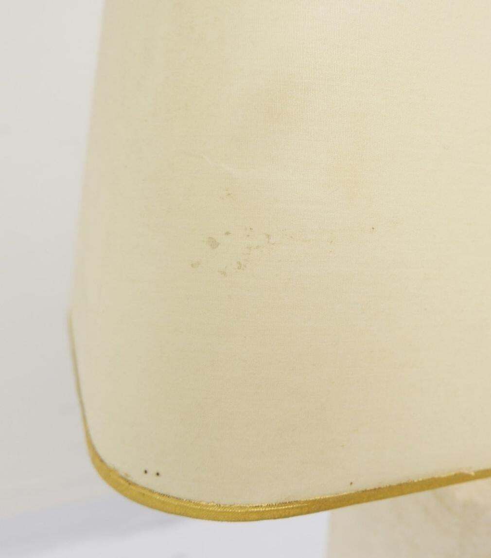 1970s Hollywood Regency Brass & Stone Table Lamp From France photo Lighting