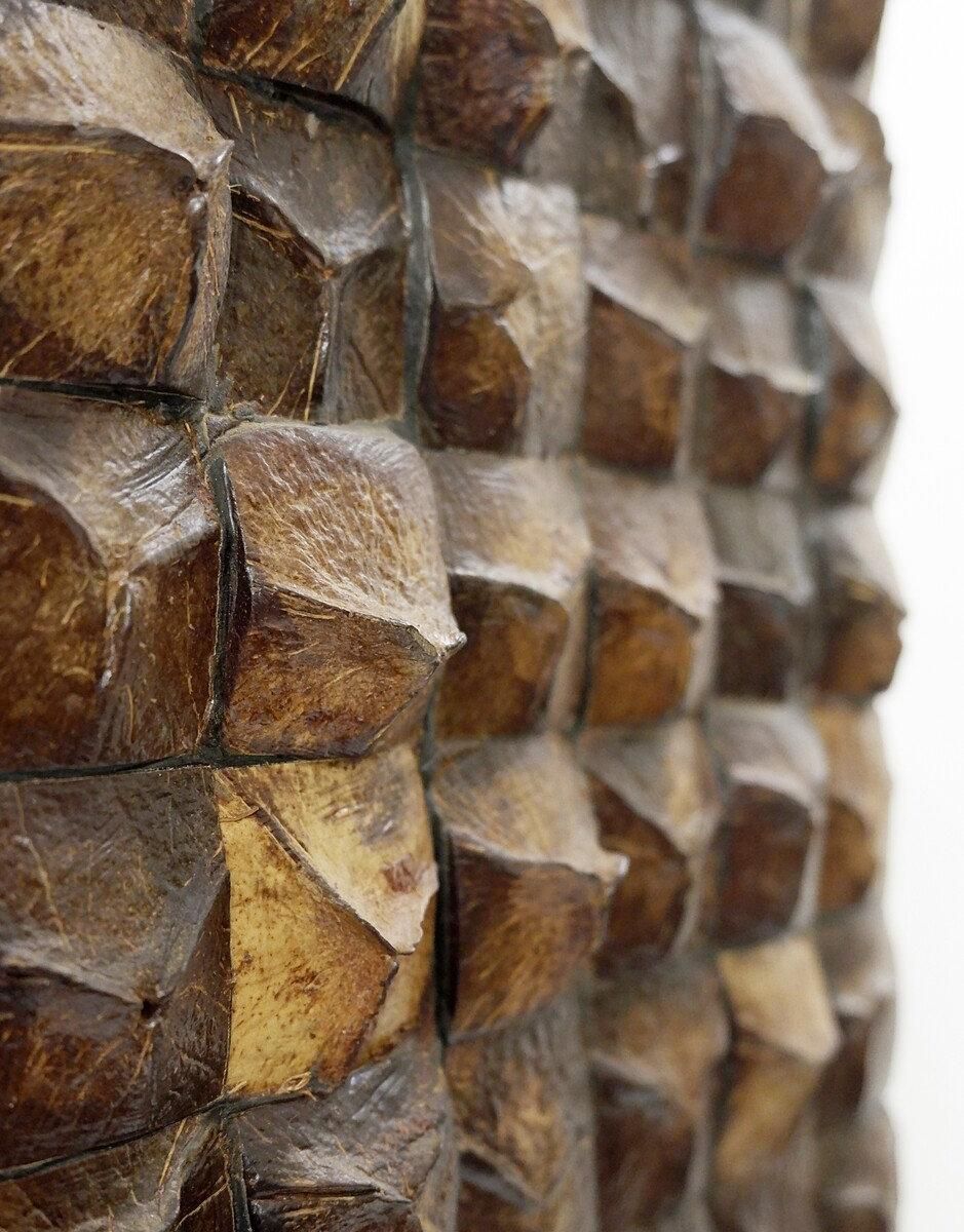 photo for sale Pair Of Coconut Mosaic Shell Plant Holders   20th   H : 153cm
