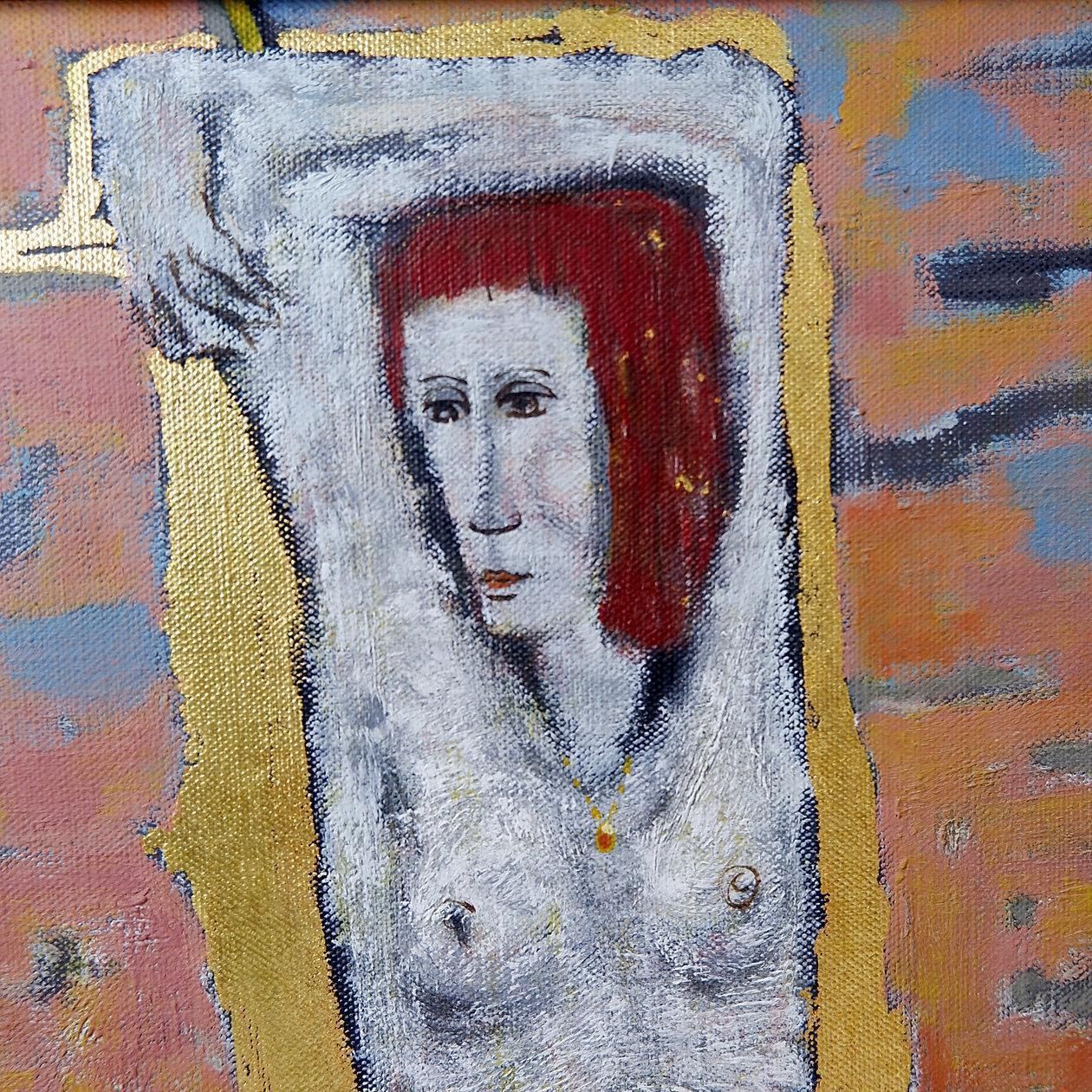 Signed Masaki Oil Painting On Canvas, Vintage, 20th Century, Framed photo for sale