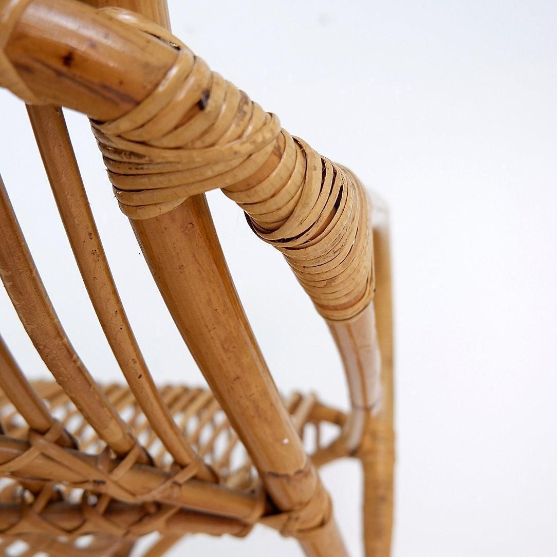 photo for sale Bamboo Armchair By Tito Agnoli, Mid Century Modern, Italy, Circa 1960