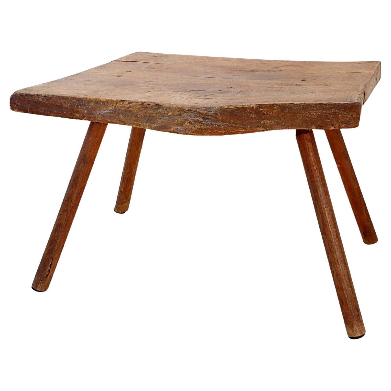 Free Form Brutalist Coffee Table, Wood, Wabi Sabi Style, Circa 1960