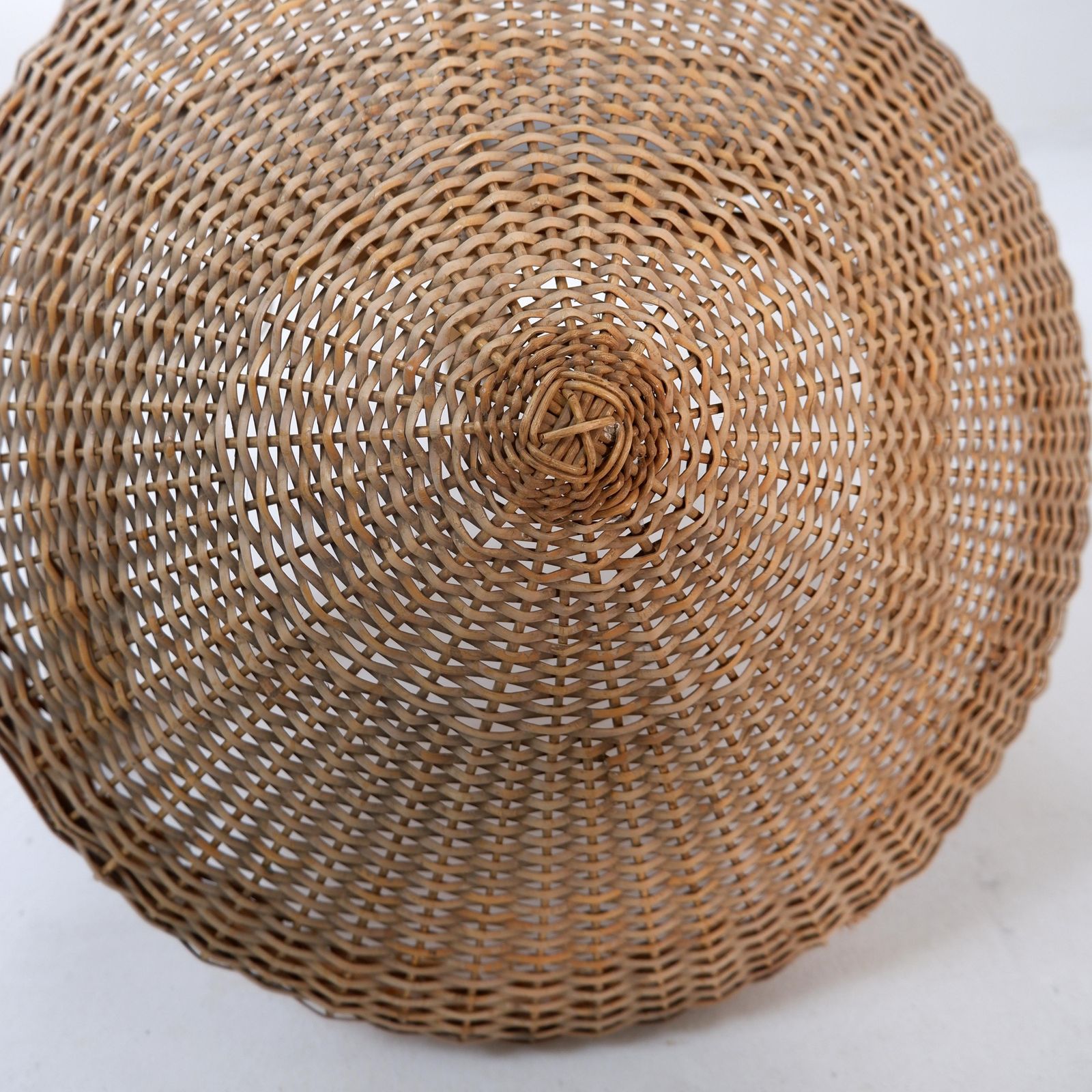 Lighting Mid Century Rattan Floor Lamp, Tripod Design, Bohemian Style, 1950s photo