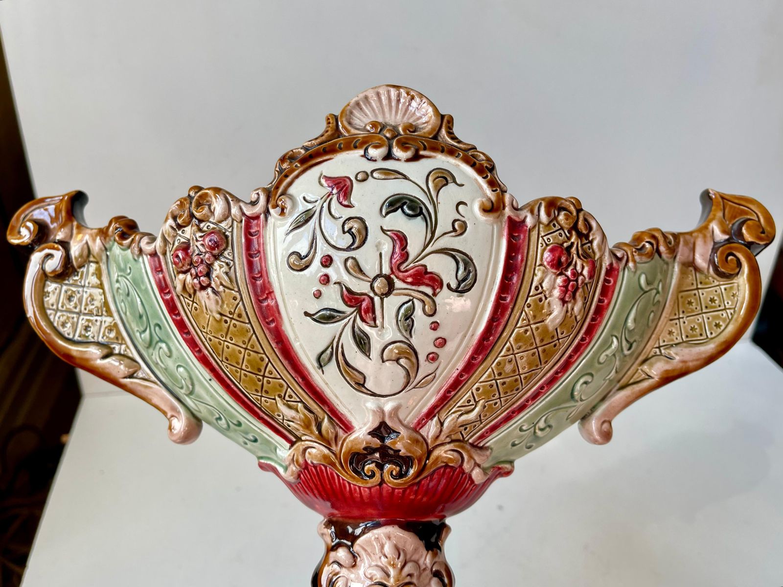 19th Century Majolica Jardiniere By Wilhelm Schiller & Son, Bohemia, Circa 1890 photo 472.0