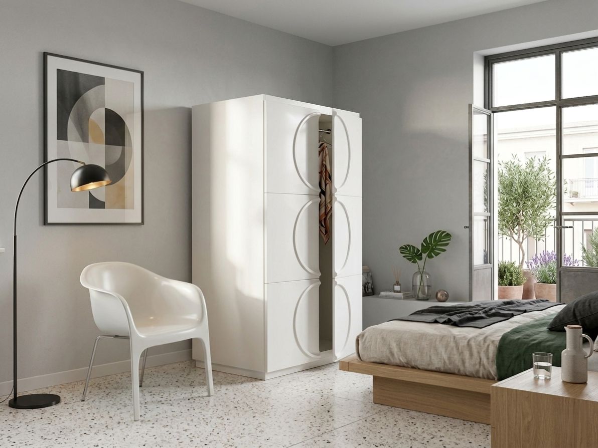 Armoire Space Age F.lli Proserpio laquée blanc, Italie, années 1960 photo furniture