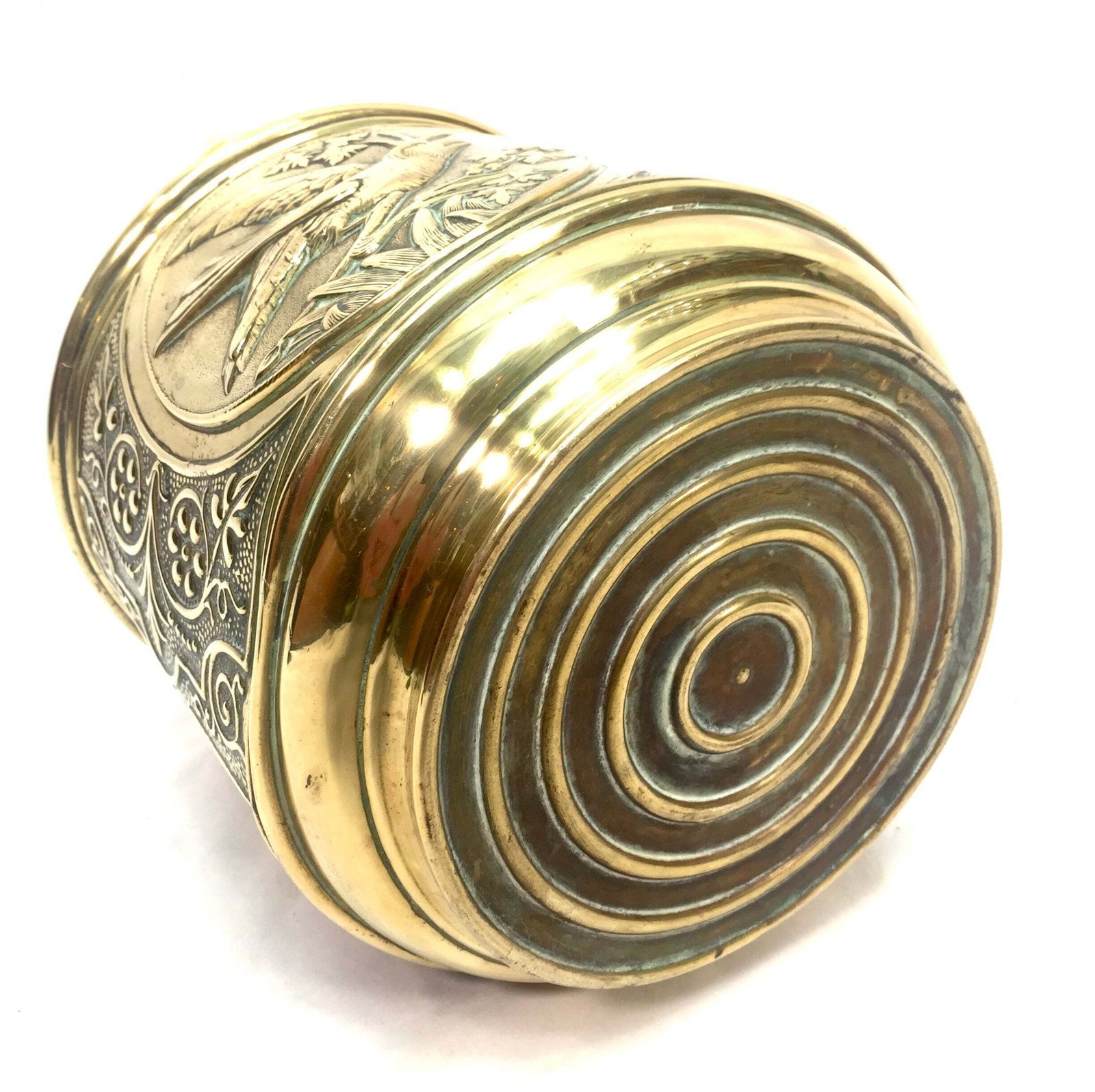 Antique Metal Brass Planter / Indoor Plant Pot / Art Nouveau Cache Pot C.1900 photo buy