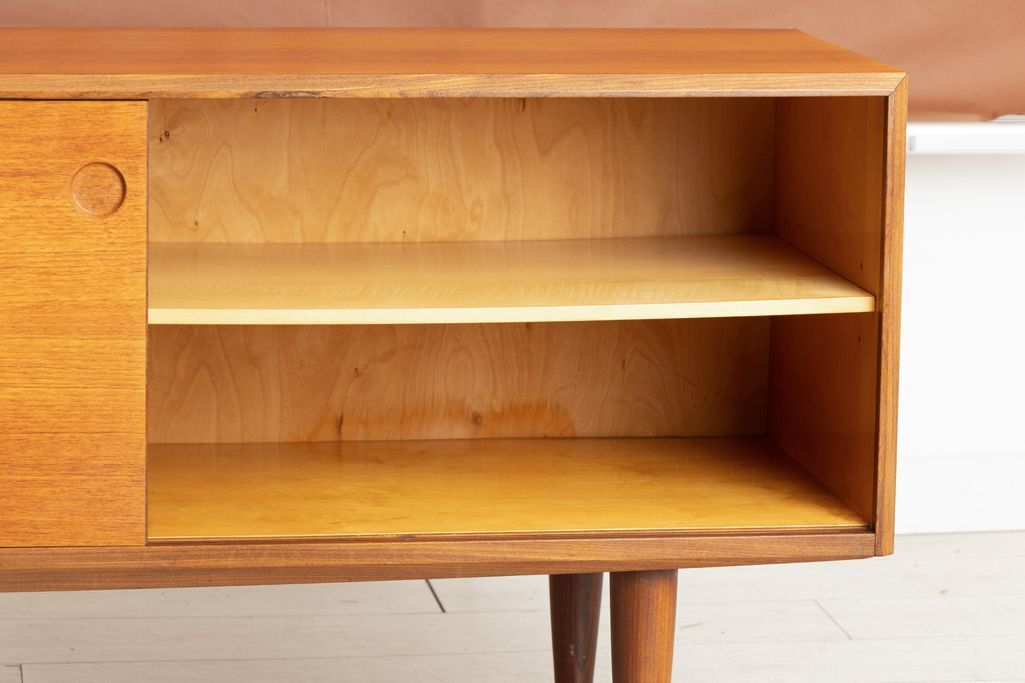 Danish Midcentury Sideboard In Teak With Recessed Handles C.1965 photo vinterior