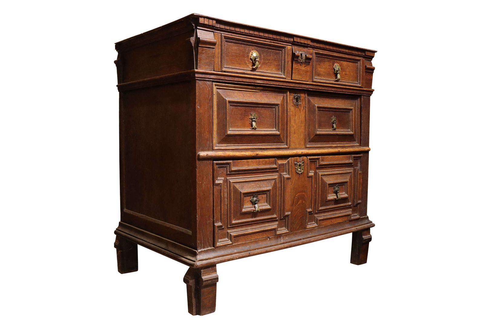 Good Charles II Oak Chest Of Drawers – Moulded Front, Circa 1680 photo furniture