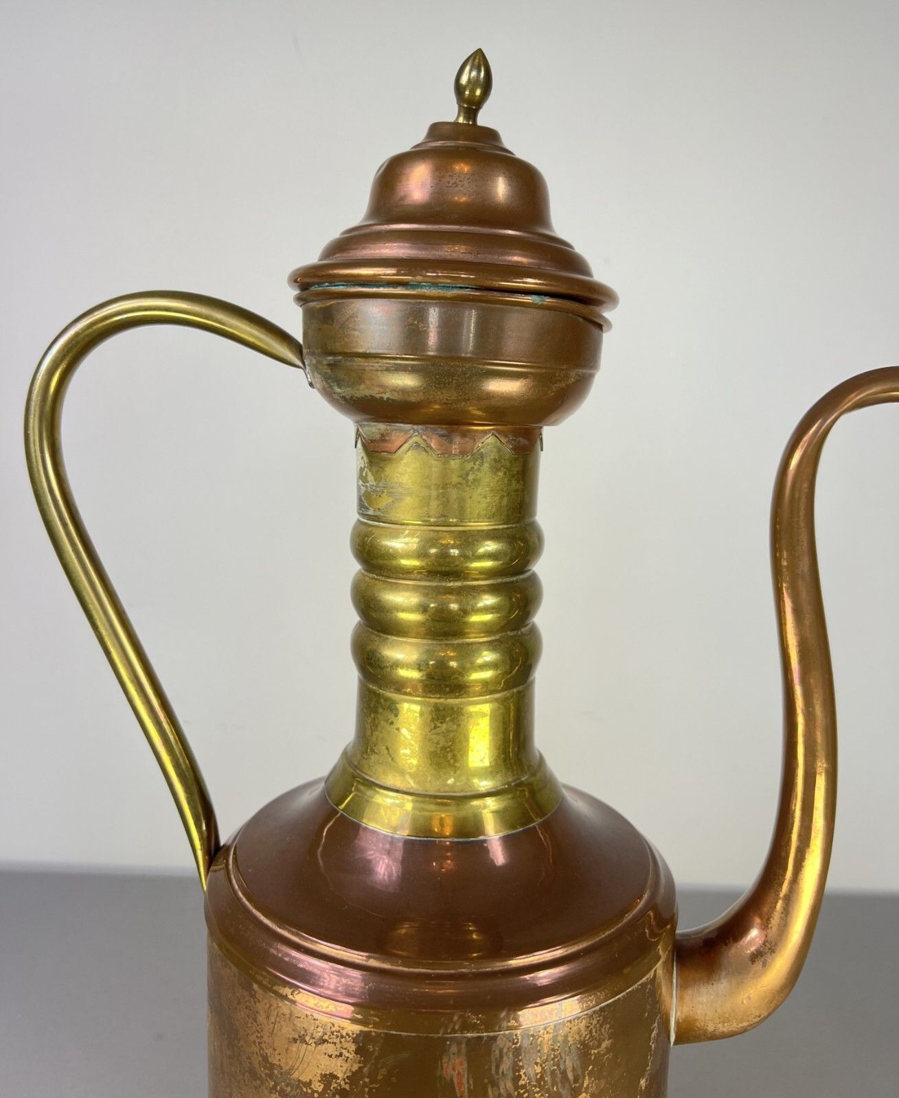 Carafe Vintage Belgian Copper Coffee Pot Art Deco Kitchen Decor Lot 5168 photo Home Decor