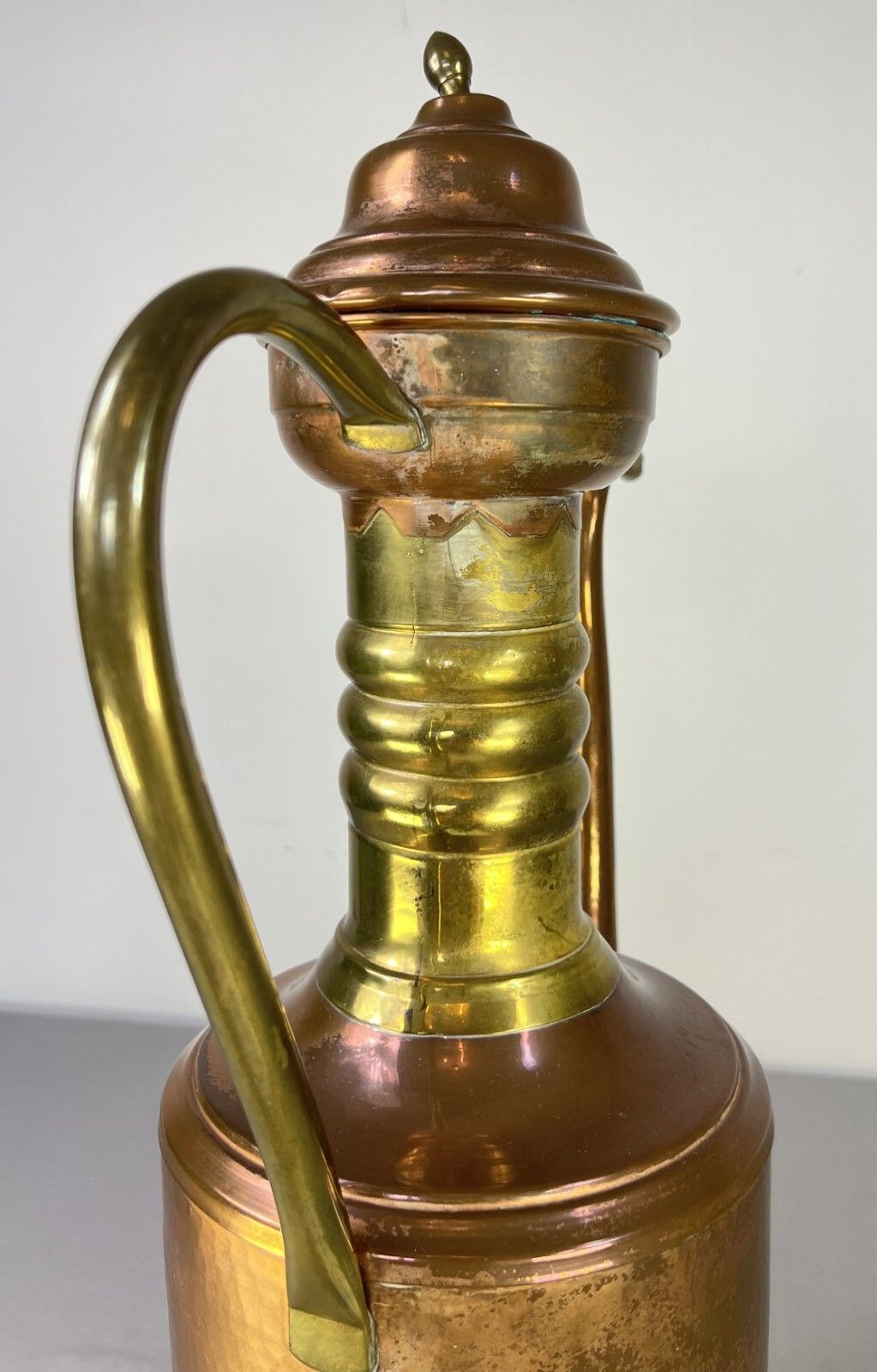 Carafe Vintage Belgian Copper Coffee Pot Art Deco Kitchen Decor Lot 5168 photo 99.0