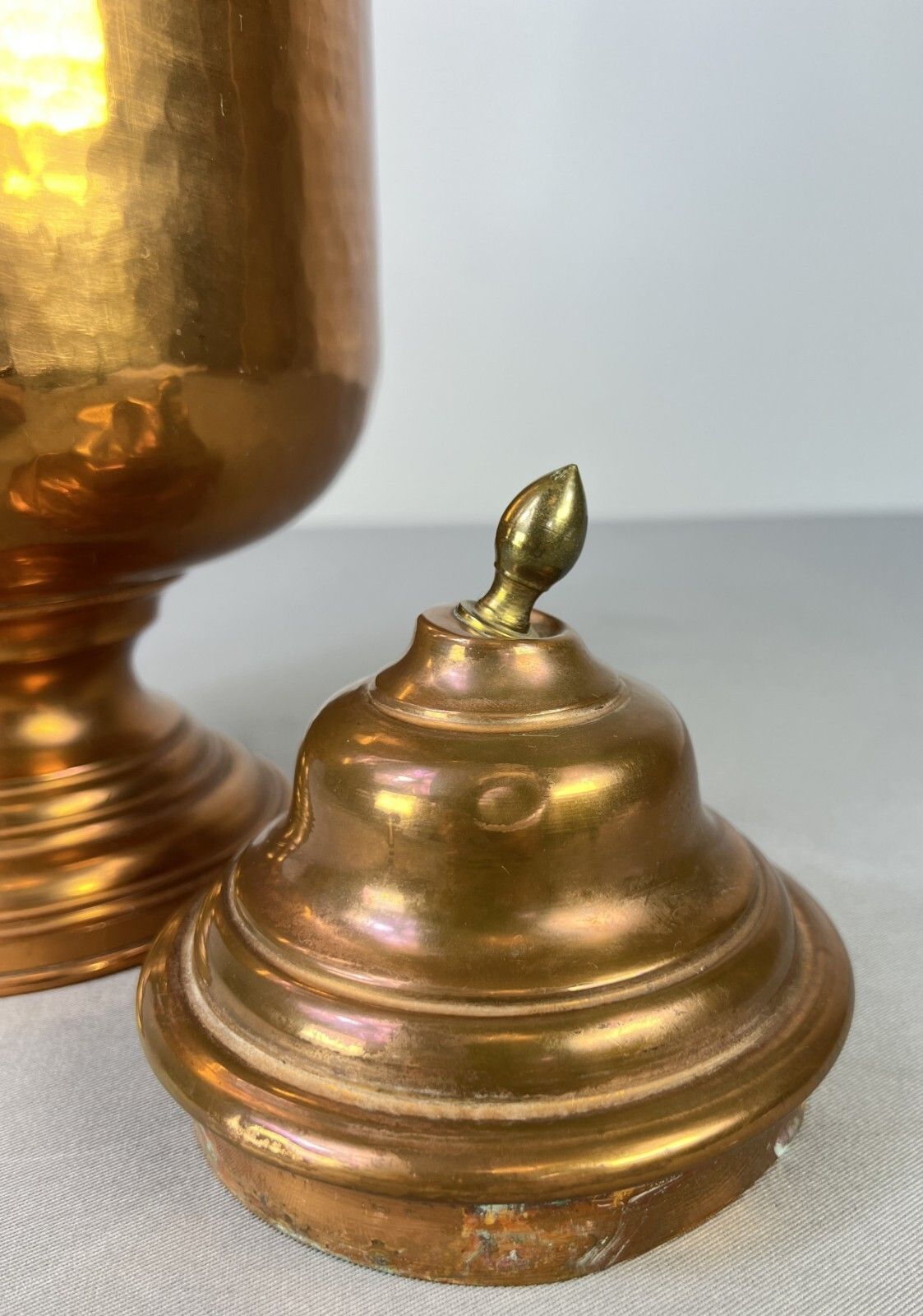photo for sale Carafe Vintage Belgian Copper Coffee Pot Art Deco Kitchen Decor Lot 5168