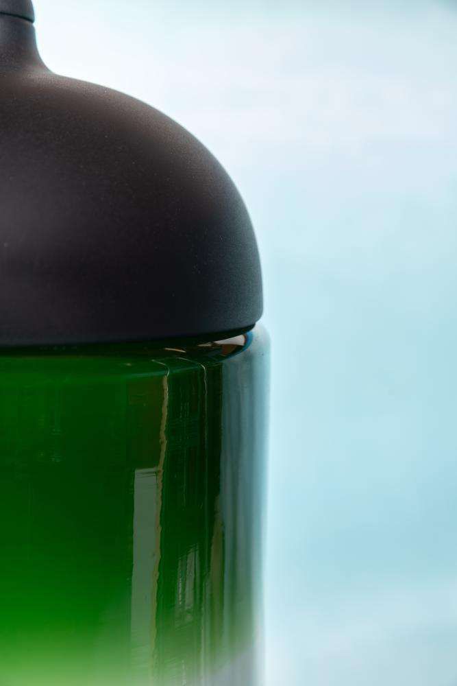 Space Age Peil & Putzler Glazen Hanglamp, Minimalistisch photo buy