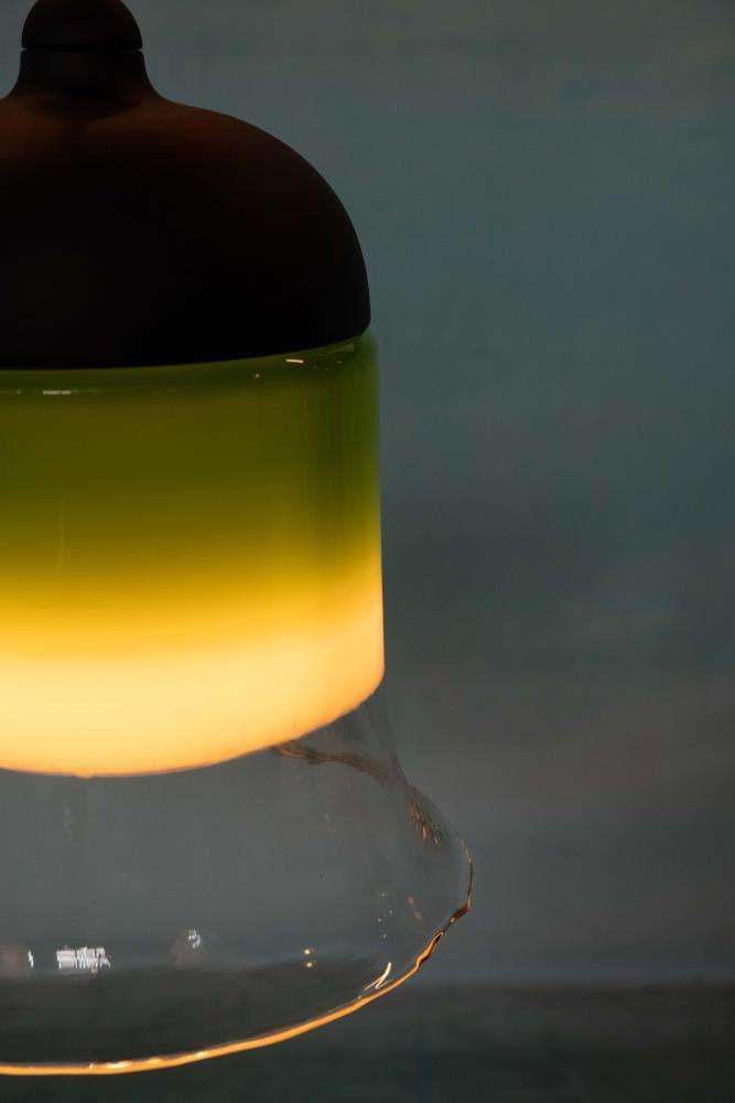 photo vintage Space Age Peil & Putzler Glazen Hanglamp, Minimalistisch