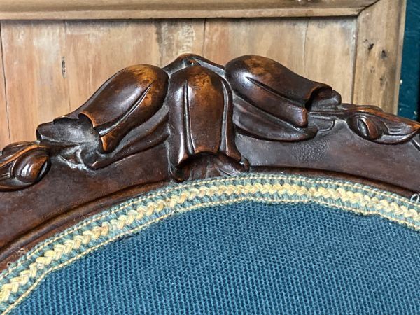 A Genuine Victorian Spoon Back Chair For Re Upholstery photo 125.0