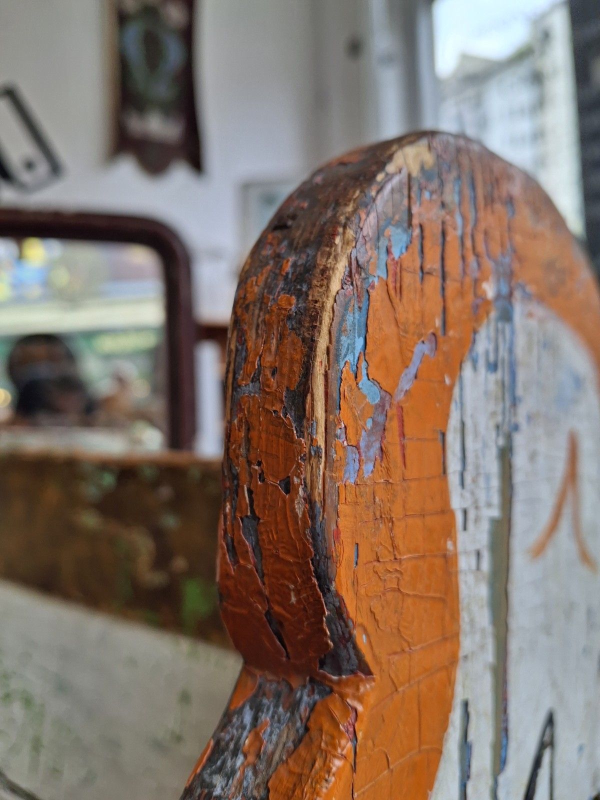 photo furniture Early 20th Century Painted French Fairground Sleigh.