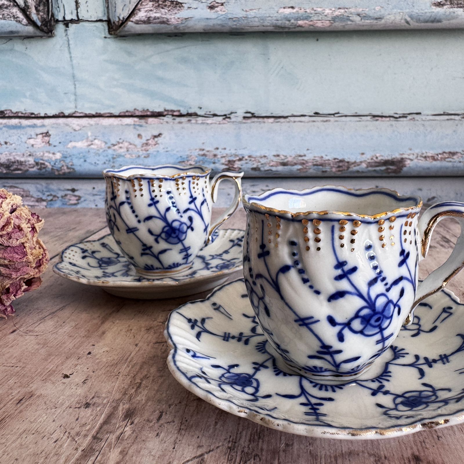 Pair Of Antique Tettau Espresso Cups And Saucers photo furniture